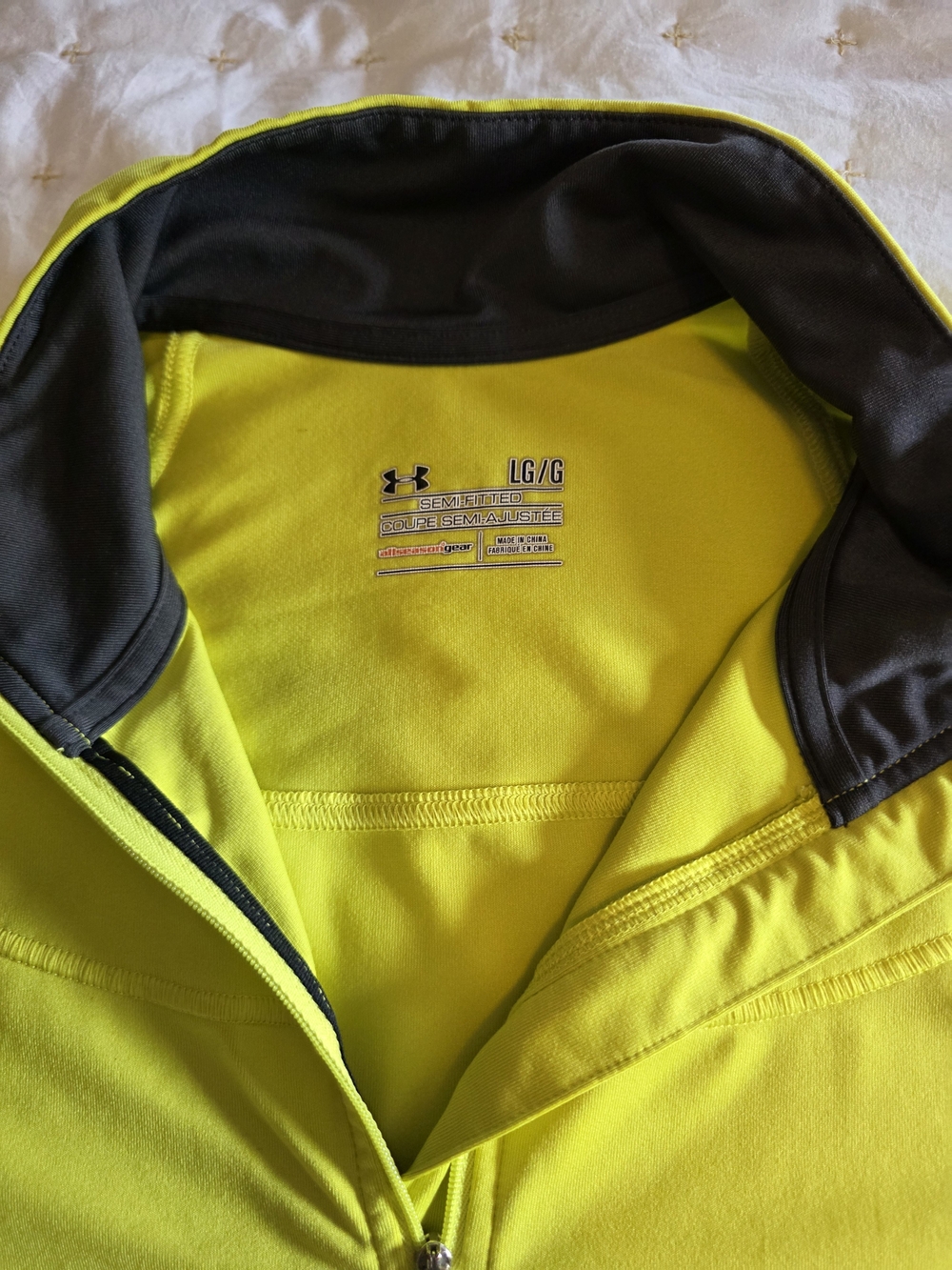 Under Armour Women's High-Visibility Yellow Full-Zip Jacket - Picture 3 of 6